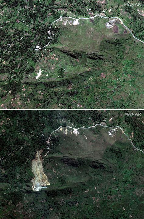 Erdrutsch In Papua Neuguinea Satellitenbilder Zeigen Ausmass Der Bund