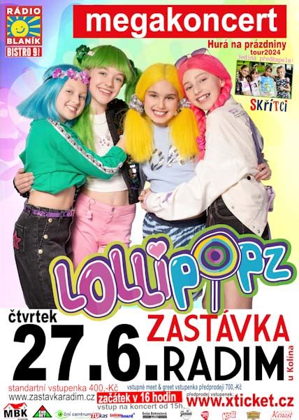 LOLLIPOPZ Hurá na prázdniny tour 2024 Zastávka Radim u Kolína