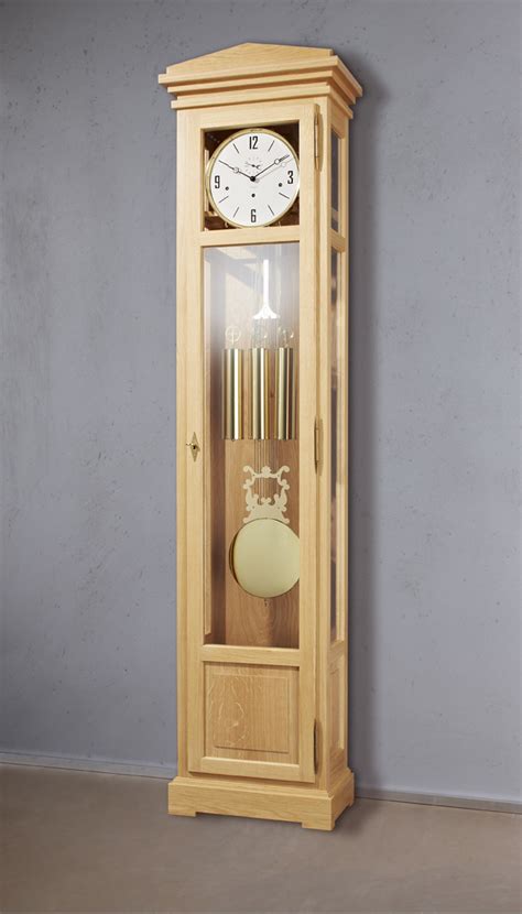 German Grandfather Clock Solid Oak Black Forest Clockwork