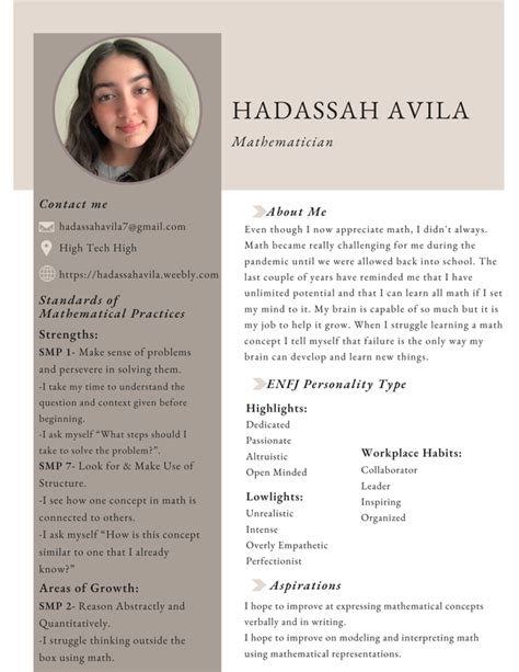 Mathematician Biography - HADASSAH'S DIGITAL PORTFOLIO