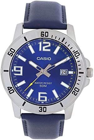 Casio Mtp Vd D Ev Men S Enticer Stainless Steel Blue Dial Casual