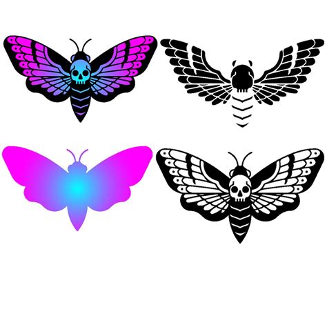 Moth Svg Moths Clipart Moth Svg Bundle Moth Line Drawing Cut File