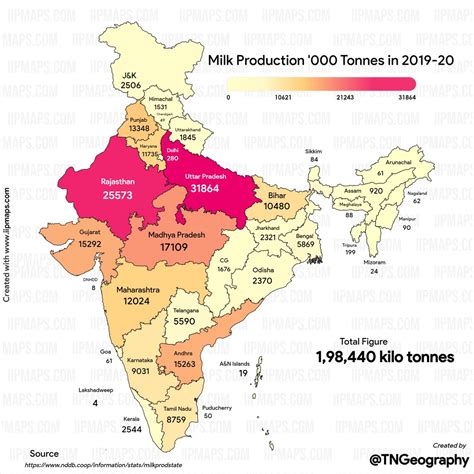 Tamil Nadu Geography On Twitter This Map Shows State Wise Milk