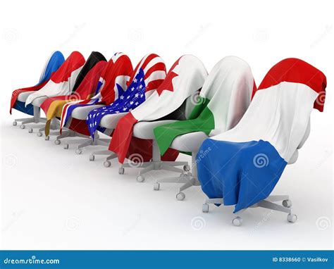 Flags of the countries G8. stock illustration. Illustration of ...