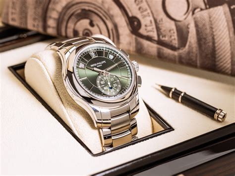 Patek Philippe Annual Calendar Chronograph Ref A Steel Green