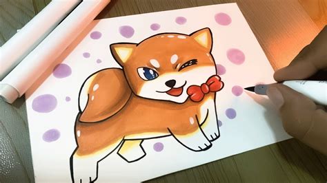 C Mo Dibujar Un Perrito Kawaii Facil Paso A Paso Inu Shiba Youtube