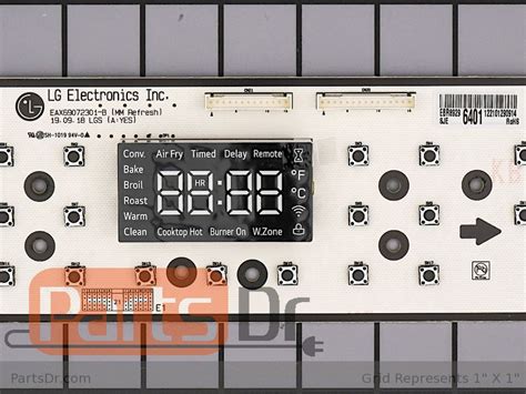 Ebr89296401 Lg Range Display Control Board Parts Dr