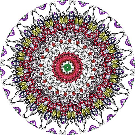 Mandalas Coloridas Ornamento Redondo Decorativo Isolado No Fundo