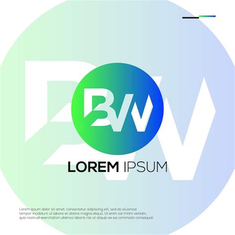 Idéias de design de logotipo bw iniciais modernas Vetor Premium