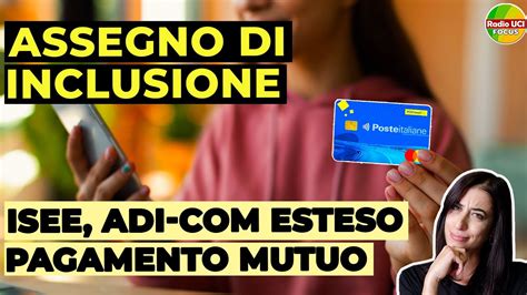 Assegno Di Inclusione Isee Adi Esteso E Pagamento Mutuo Casa