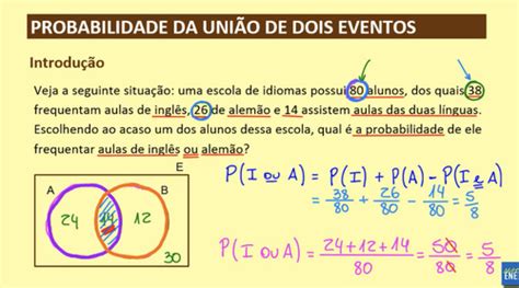 Probabilidade Da Uniao - Probabilidadeda união de dois eventos | Quizlet