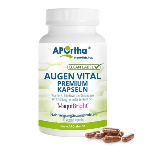 APOrtha Augen Vital PREMIUM Mit MaquiBright Lutein Lycopin