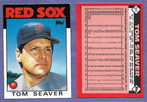 1986 Topps Traded 101T Tom Seaver Red Sox HOF Lot Of 2 In Near Mint