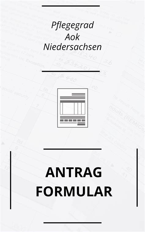 Pflegegrad Aok Niedersachsen Antrag Formular PDF 2024