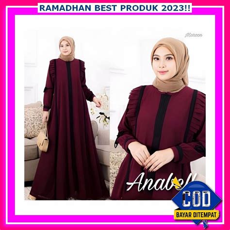 Jual Baju Gamis Wanita Viral Games Lebaran Terbaru Bj Muslim Dress