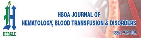 Journal of Hematology Blood Transfusion & Disorders