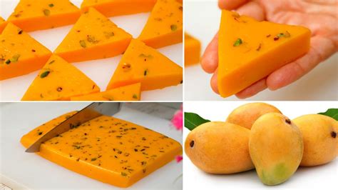 आम की सुंदर मिठाई Mango Barfi Recipe Mango Sweet Recipe Quick