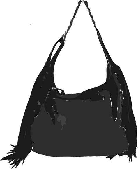 Black Handbag Leather Shoulder Transparent Png Png Mart