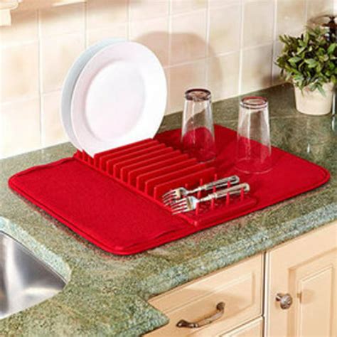 Cuisinart Dish Drying Mat with Rack Red - Walmart.com - Walmart.com