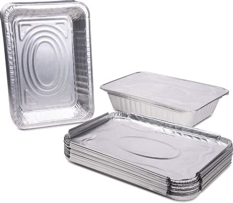 Disposable Aluminum Pans With Lids 10 Pack 1 Dinner Portion Pan