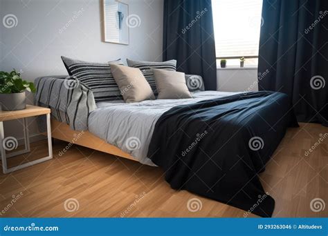 Sofa Bed in a Studio Apartment Stock Illustration - Illustration of ...