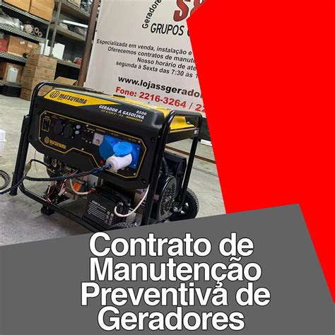 Contrato de manutenção preventiva de geradores S S