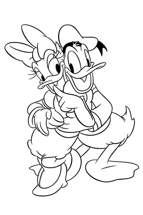 Printable Daisy And Donald Duck Coloring Page Free Printable Disney