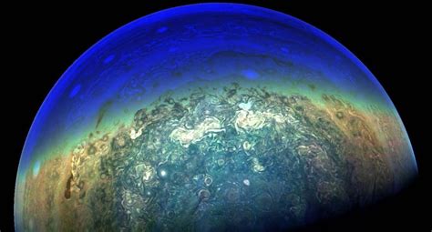 Jupiters South Pole Looks Like A Literal Gem In New Enhanced Image