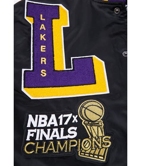 Black Satin Logo Los Angeles Lakers Mash Up Jacket Jackets Creator