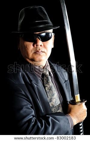 Japanese Yakuza With Samurai Sword Stock Photo 83002183 : Shutterstock