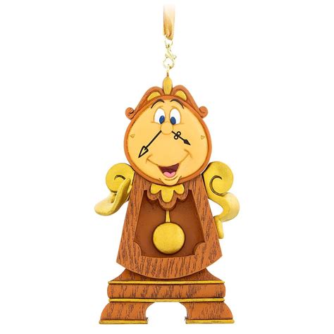 Disney Parks Beauty And The Beast Cogsworth Clock Christmas Ornament