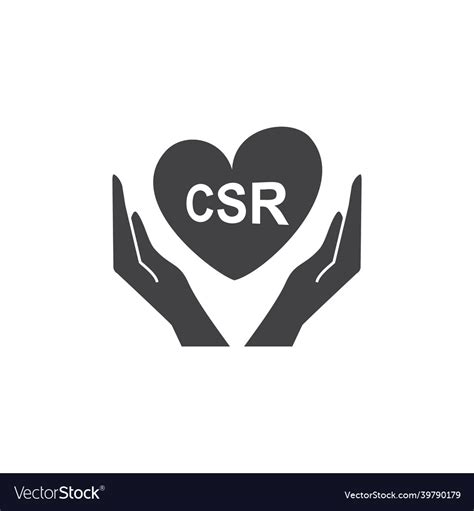 Corporate Social Responsibility Csr Symbol Sign Vector Image