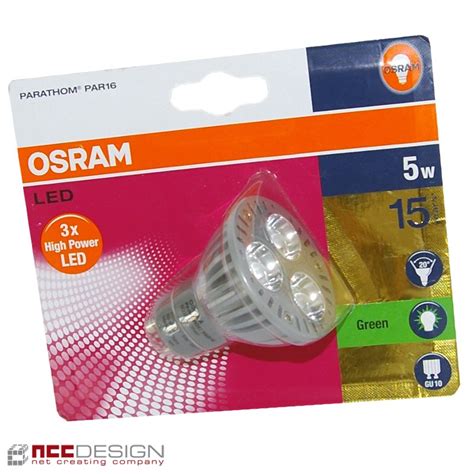 Osram LED Parathom Leuchtmittel Reflektor PAR16 5W GU10 GRÜN Green 20