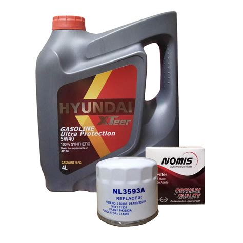 Hyundai XTeer Gasoline Ultra Protection 5W-40 Fully Synthetic Oil ...
