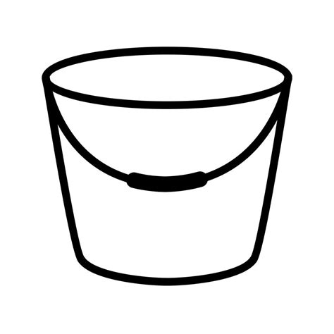 Bucket Vector Icon 357418 Vector Art At Vecteezy