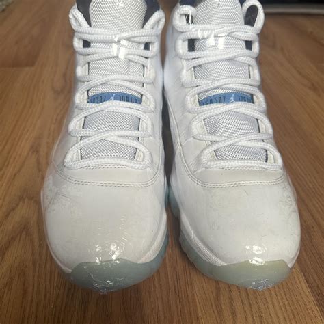 Jordan 11s white / blue Comes with box They have... - Depop