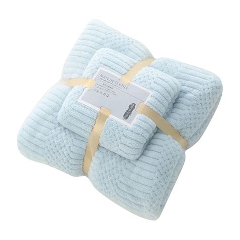 Homenest Towel Two In One Soft And High Density Set Coral Absorben Fleece And Towel Bath Home