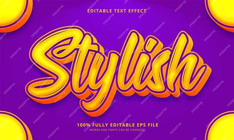 premium vector stylish text style editable text effect