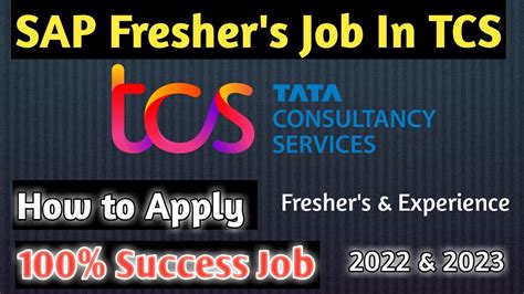 How To Apply SAP Freshers Jobs In TCS TCS Mega Hiring In SAP Get