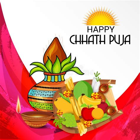 Feliz Fondo De La Festividad Chhath Puja Celebrando El Tradicional