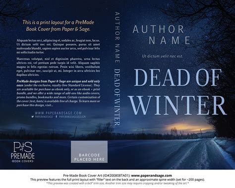 Premade Book Cover #200808TA01 (Dead of Winter) – Paper and Sage