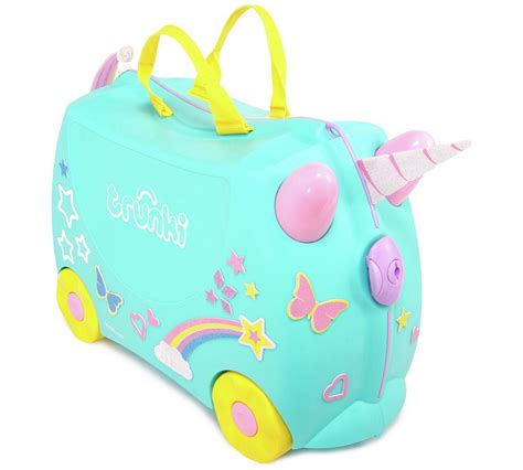 Buy Trunki Una Unicorn 4 Wheel Hard Ride On Suitcase Turquoise Kids