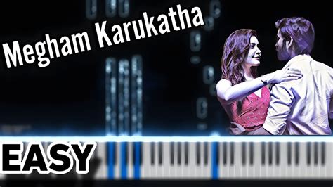 Megham Karukatha Tamil EASY Piano Tutorial YouTube