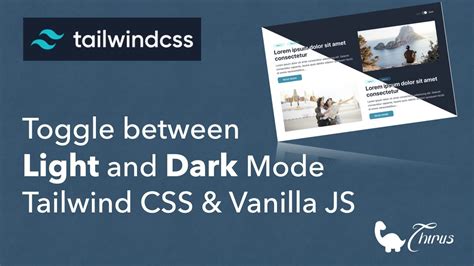 Toggle Between Light And Dark Mode Using Tailwind Css Vanilla Js