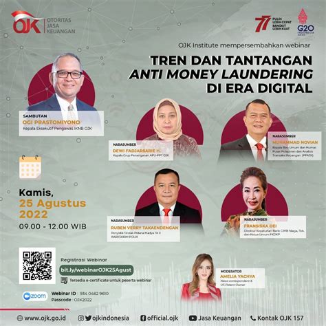 Ojk Indonesia On Twitter Ikuti Webinar Tren Dan Tantangan Anti Money