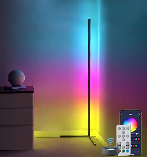 Rgb Corner Led Floor Lamp Corner Floor Lamps 56 Music Mood Lighting