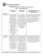 AMANDA SING PSY 358 RS Relationship Chart Assignment Docx PSY 358