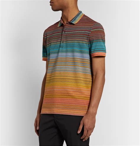 Missoni Striped Cotton Polo Shirt Multi Missoni