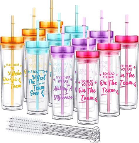 Amazon Meekoo Colored Skinny Acrylic Tumblers With Lids Straws