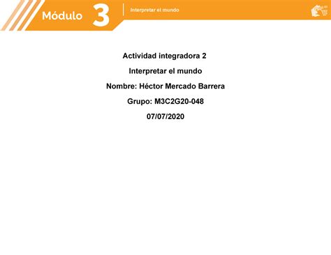 Tarea y ensayo de prepa en línea sep M03S1AI2 Actividad integradora 2